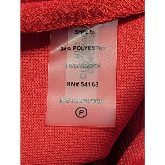 Calvin Klein red fitted cocktail dress sleeveless large keyhole womens small - Picture 3 of 9